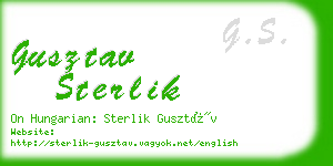 gusztav sterlik business card